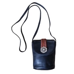Brighton soft leather black crossbody bag